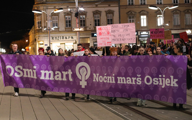 Noći marš u Osijeku (Foto: Dubravka Petrić/PIXSELL)