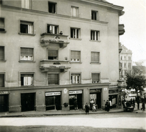 Pogled na kuću na zagrebačkom Britanskom trgu u kojoj je živjela obitelj Gati (Foto: Muzej grada Zagreba)