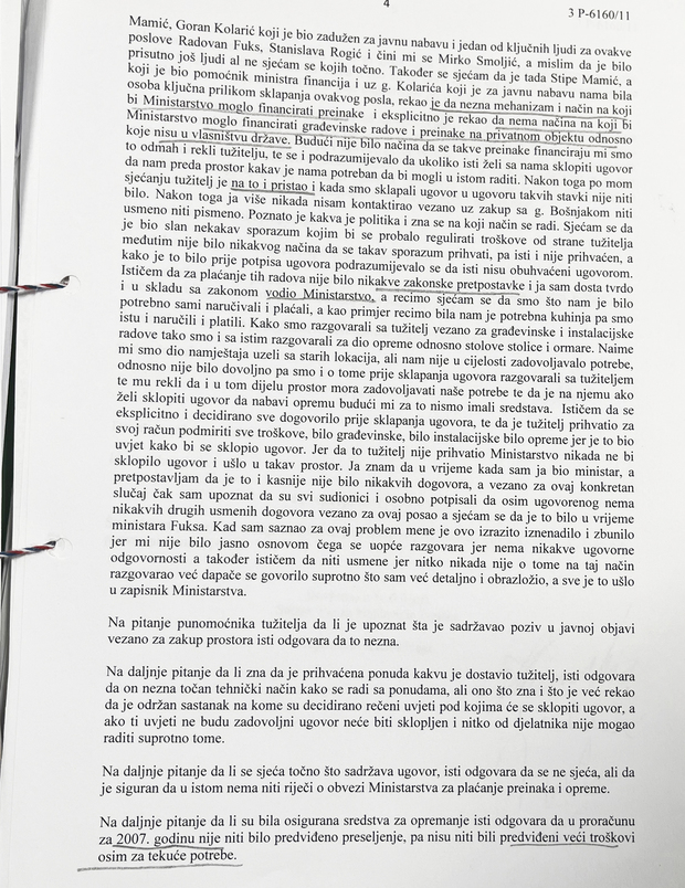 Primorac u svom svjedočenju iz 2016. spominje, između ostalih, Fuchsa