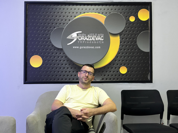 Darko Dimitrijević, glavni i odgovorni urednik Radio Goraždevca (Foto: Jelena L. Petković)