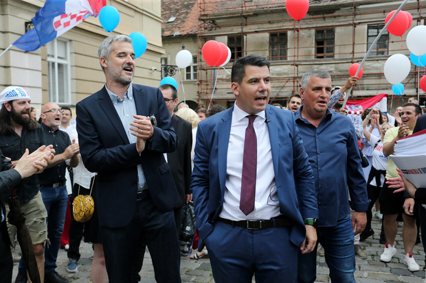 Dani ponosa i suradnje – Nino Raspudić, Nikola Grmoja i Miro Bulj (Foto: Dalibor Urukalović/PIXSELL)