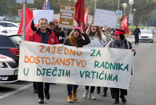 Prosvjed 2014. u Zagrebu (Foto: Žarko Bašić/ PIXSELL)