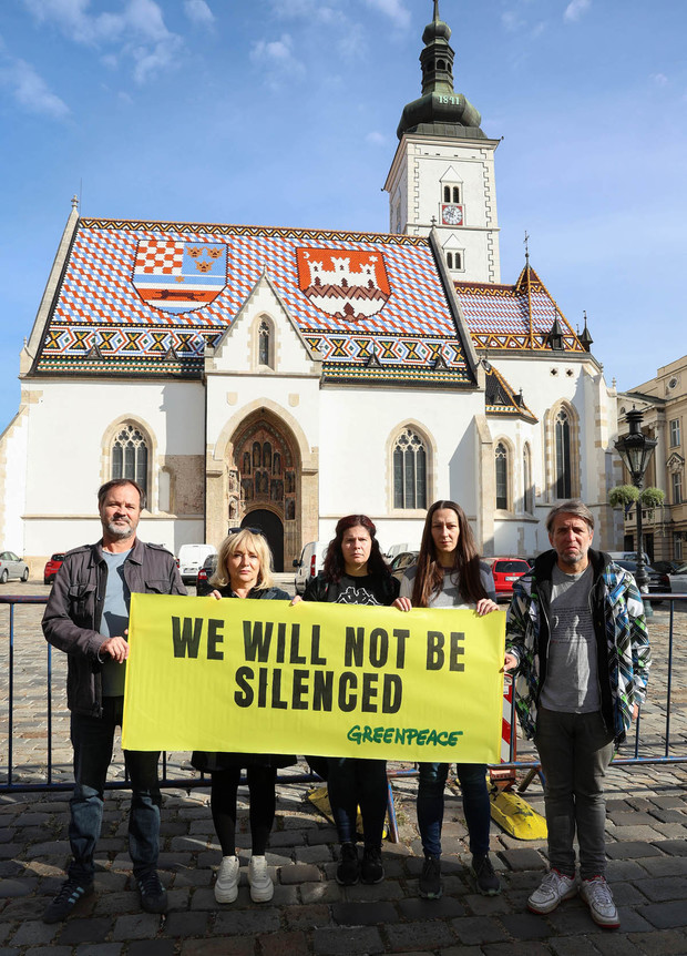 Hrvatski Greenpeace pružio je podršku kolegama iz SAD-a (Foto: Maja Bota)