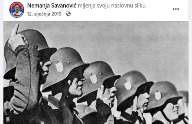 Objava Nemanje Savanovića na Facebooku 2019.