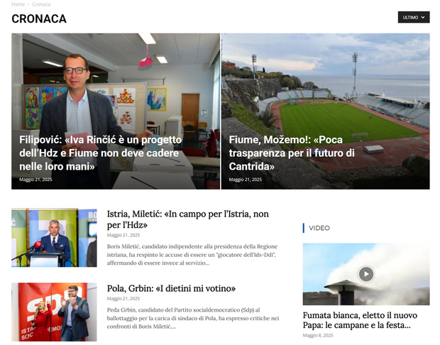 Talijanski dnevnik posvetio je velik prostor lokalnim izborima (Foto: Screenshot)