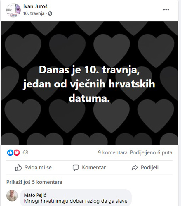 Ivan Juroš slavi obljetnicu NDH