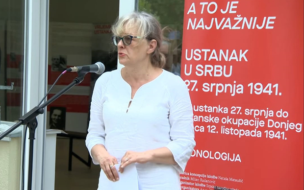 Nataša Mataušić na otvaranju izložbe